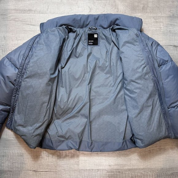 Under Armour ColdGear Infrared Men's 700 Down Puffer Jacket Grey Size Large - Picture 7 of 8
